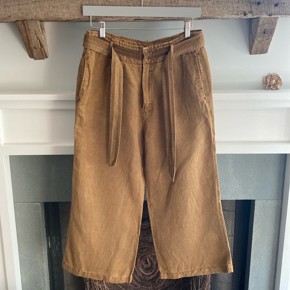 Loose relaxed fit Linen and Lyocell pants w belt